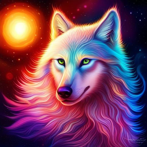 cosmic wolf - AI Generated Artwork - NightCafe Creator