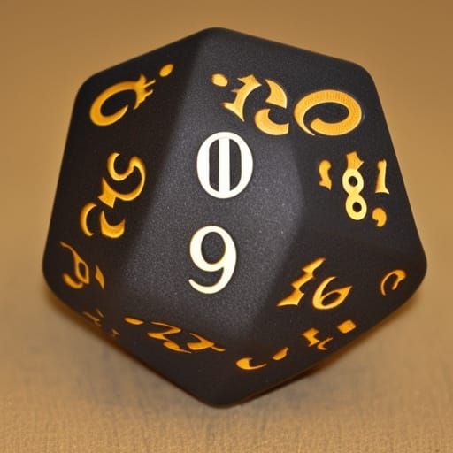 Wooden d20, cursed, evil, glowing, hyperdetailed, blood, 1