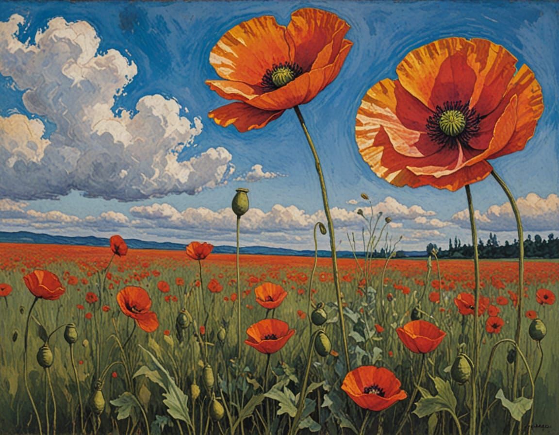 Poppy Field  by @Le Lapin