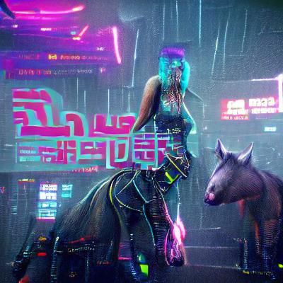 Cyber punk horse/ princess