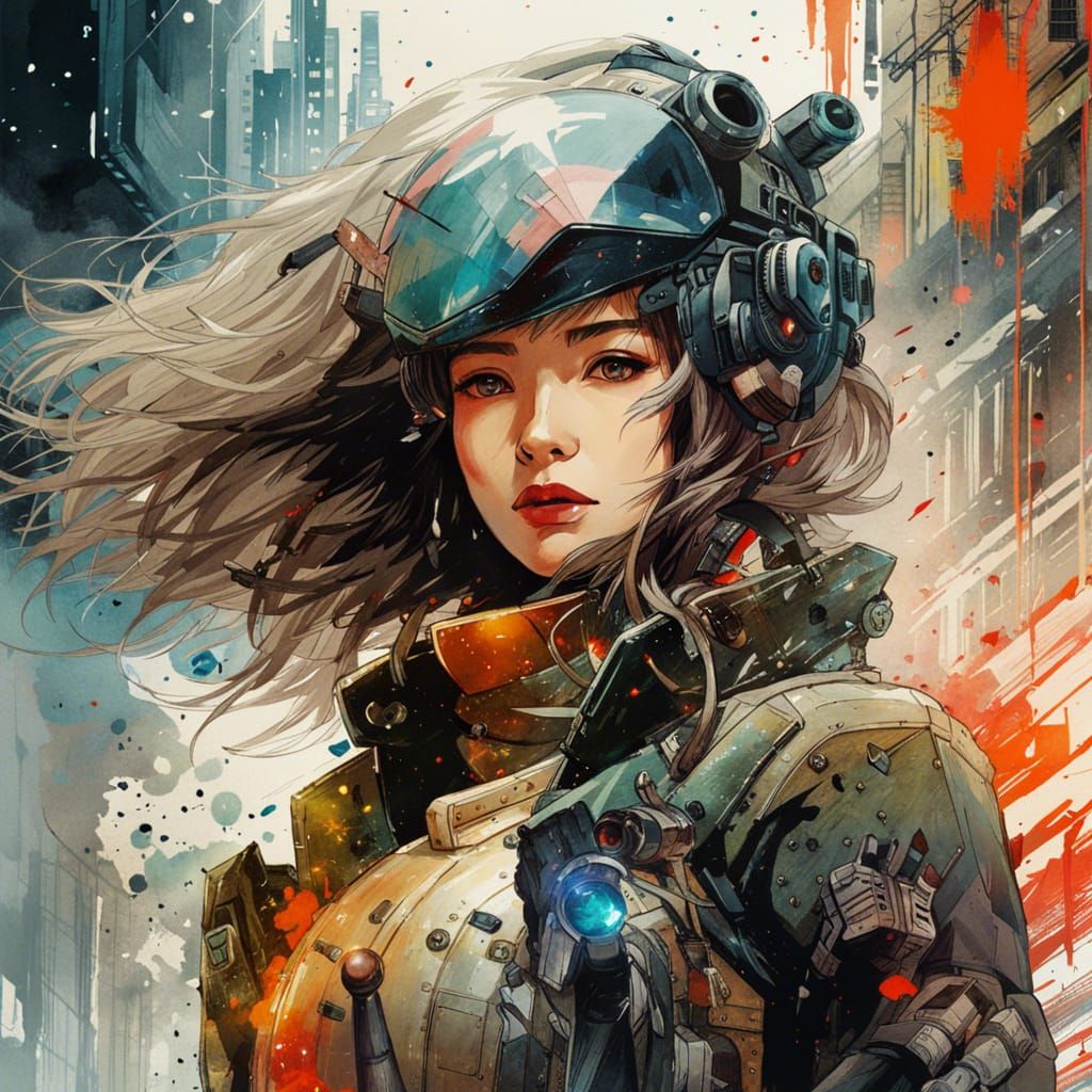 Dystopian Future Rebel Fighter - AI Generated Artwork - NightCafe Creator