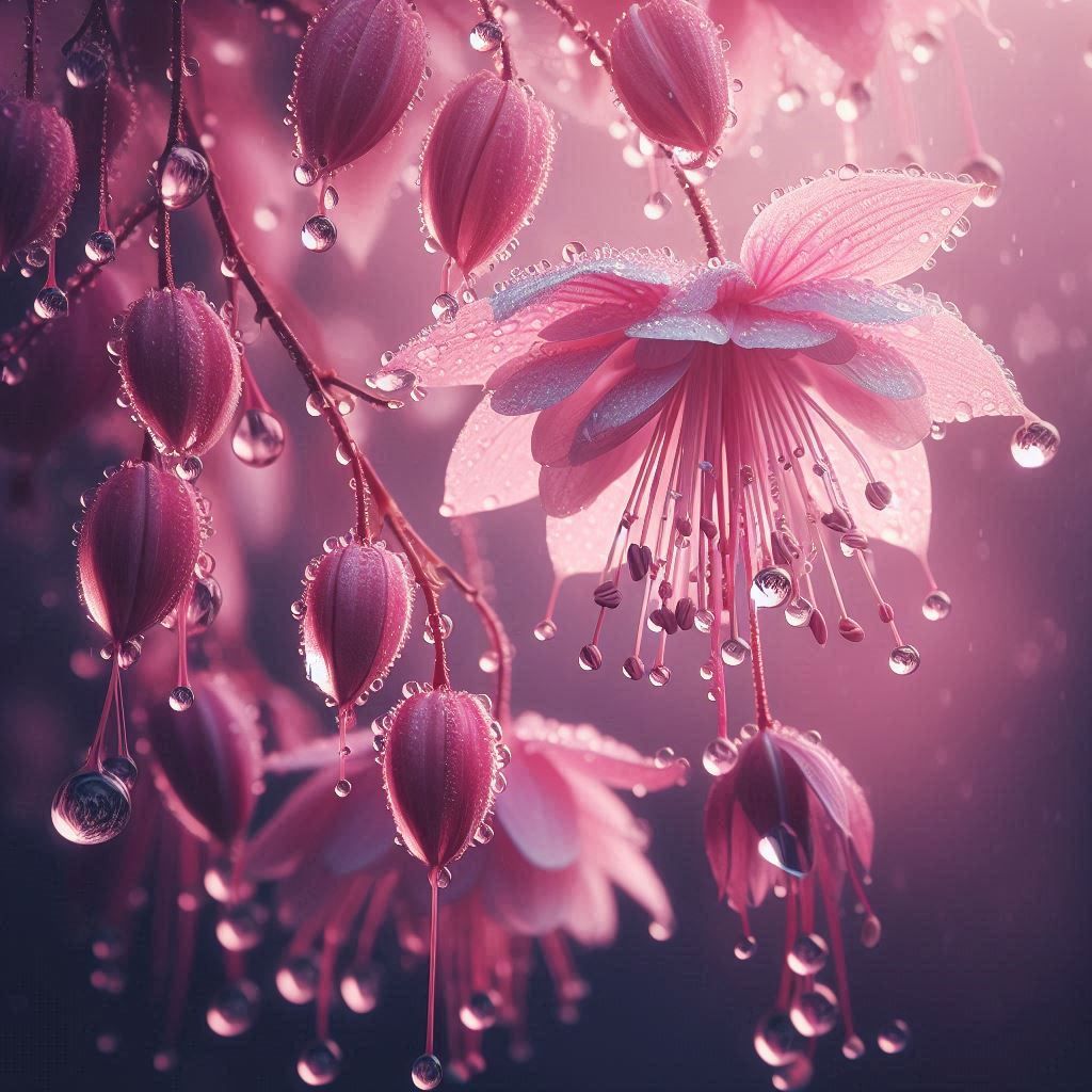 Blossom in the Rain: Pink Perfection  by @Artless