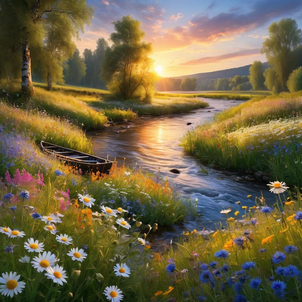 Wildflowers in the riverbank  by @Pink Machismo