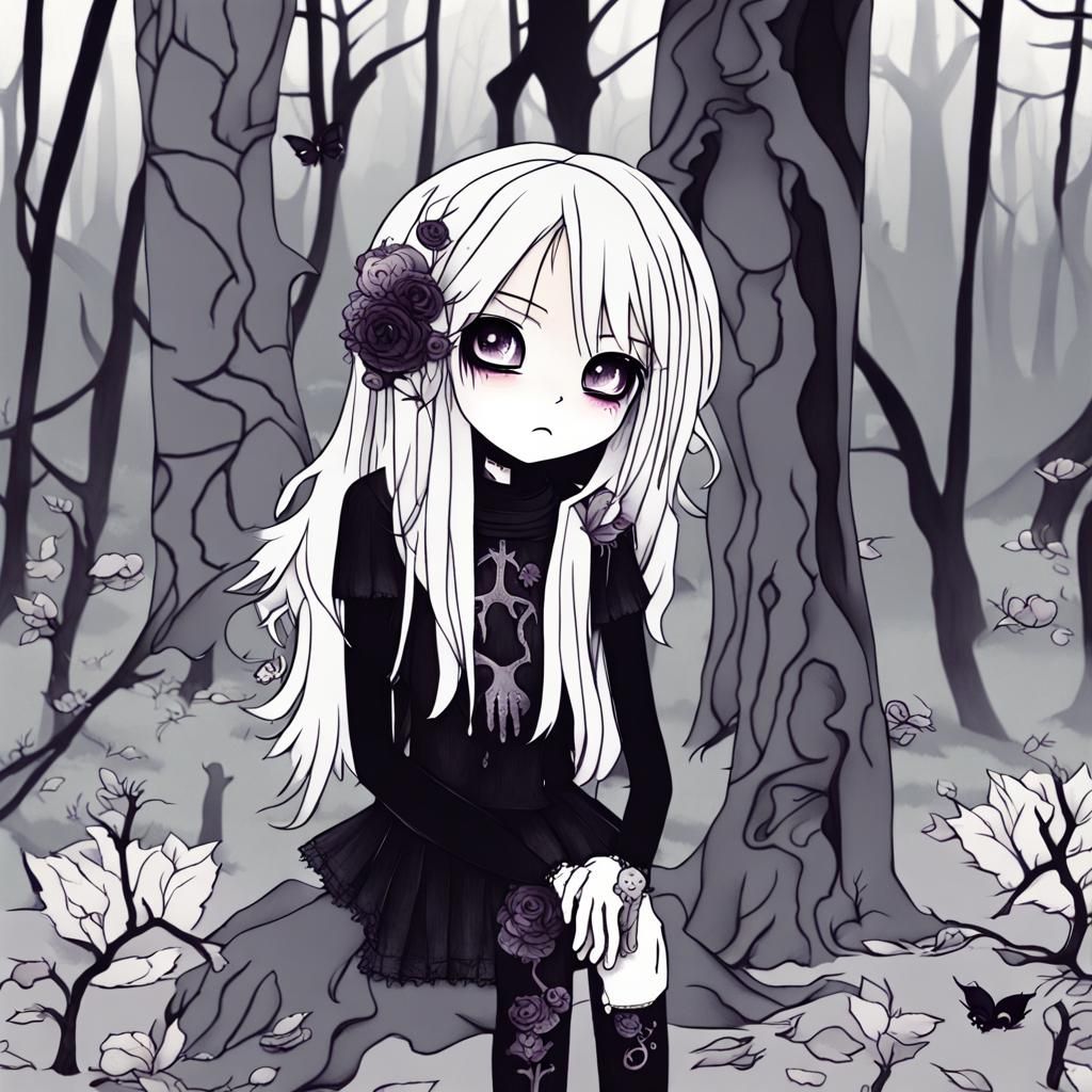 Gothic Kawaii AI Generated Artwork NightCafe Creator
