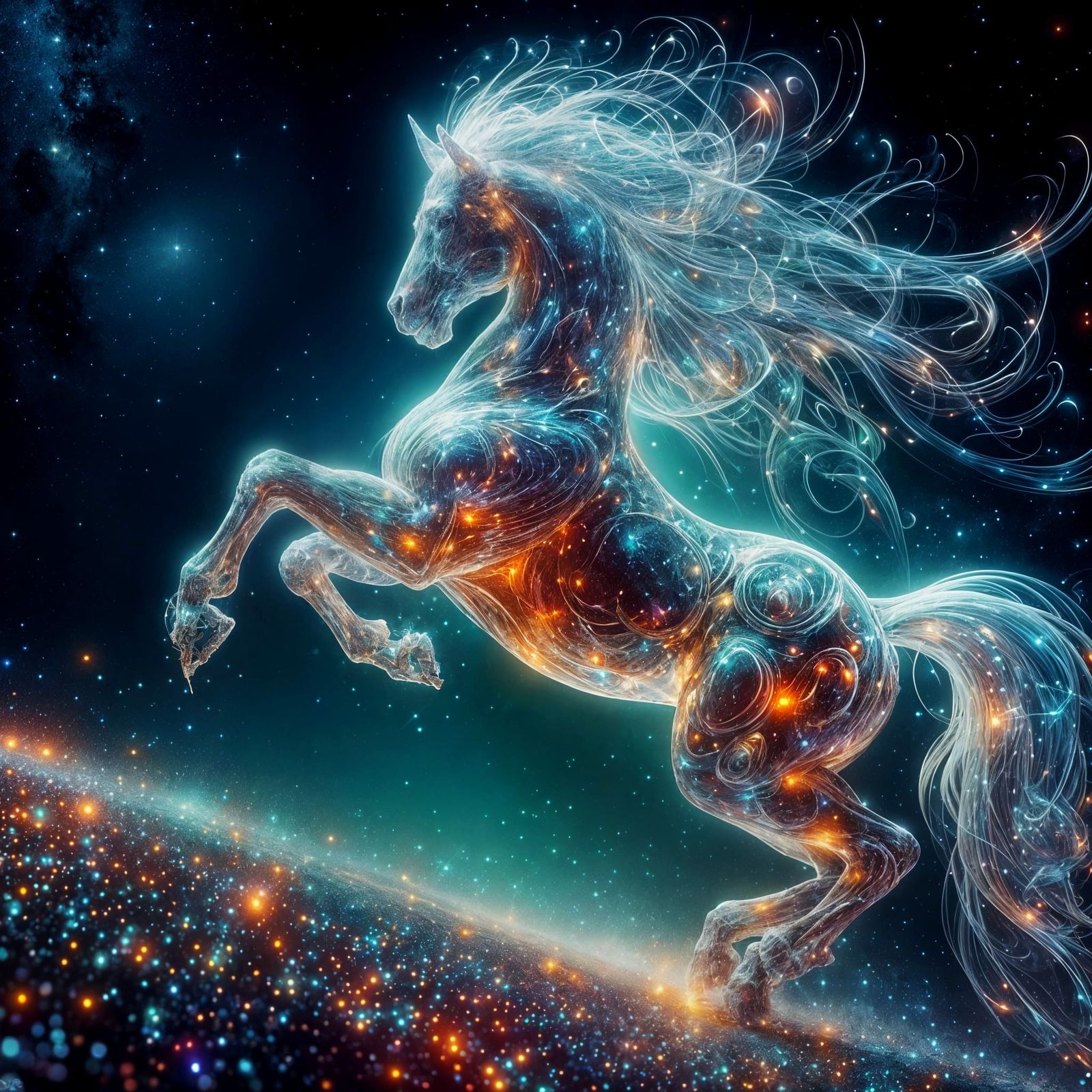 Rainbow Celestial Cosmic Horse (1)