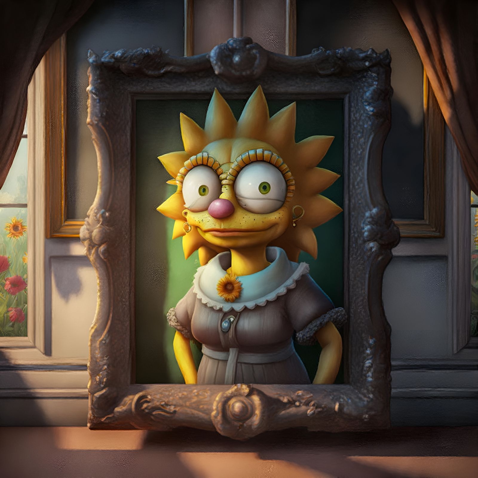 Midjourney: Mona Lisa Simpson Returns