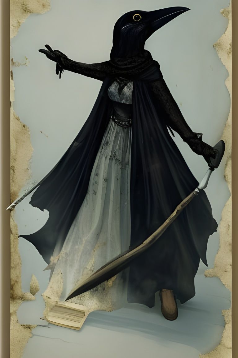 The Witch with the Raven Head  by @Coding Teacher Muc
