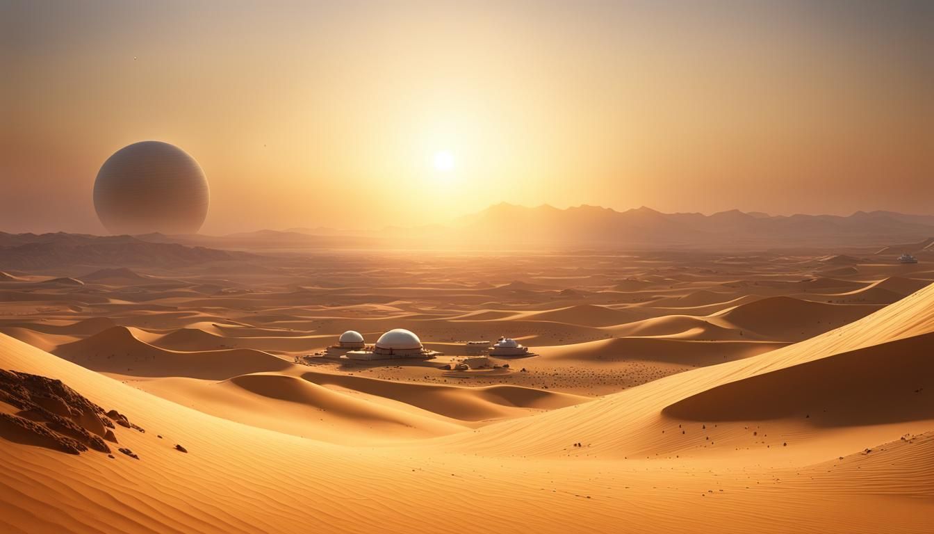 Tatooine Sundown - AI Generated Artwork - NightCafe Creator