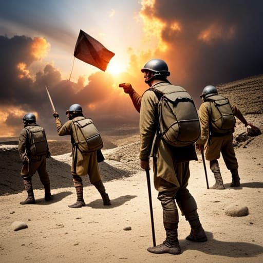 real people fighting war against degenerate greedy coalition...