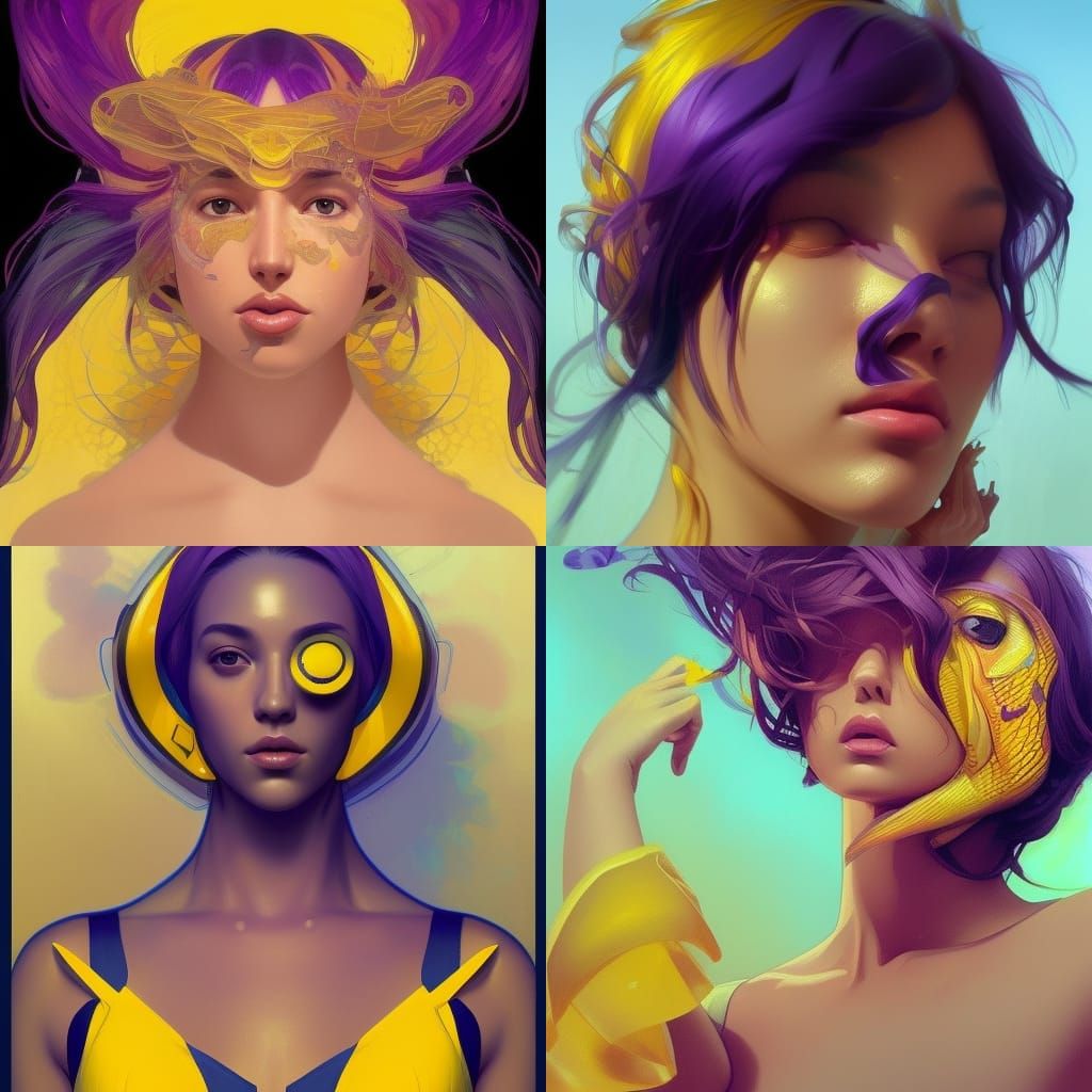 yellow and purple