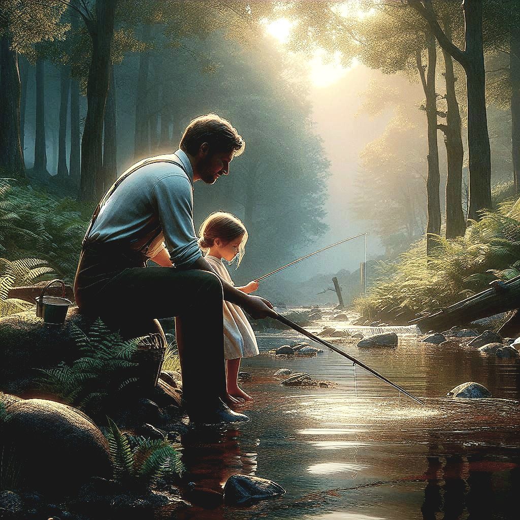 Fishing with dad