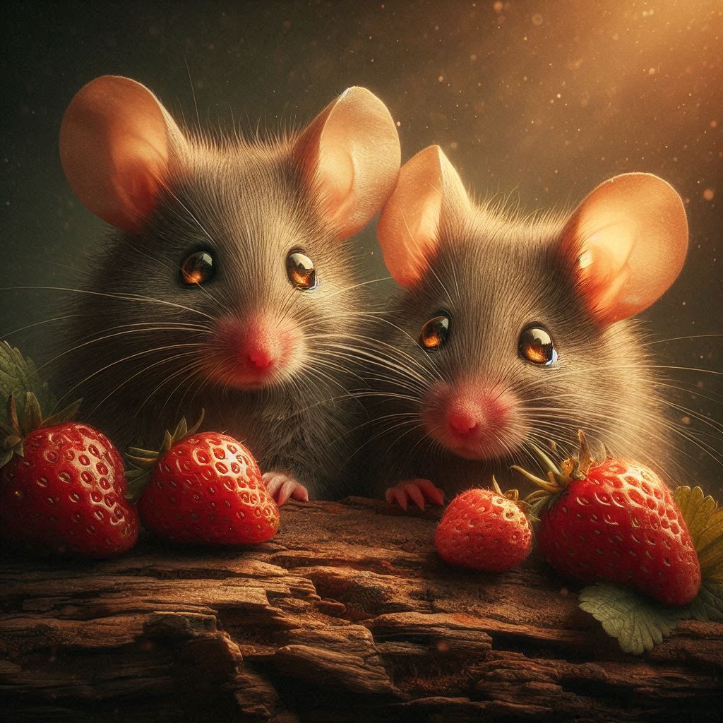 Mice with Strawberries