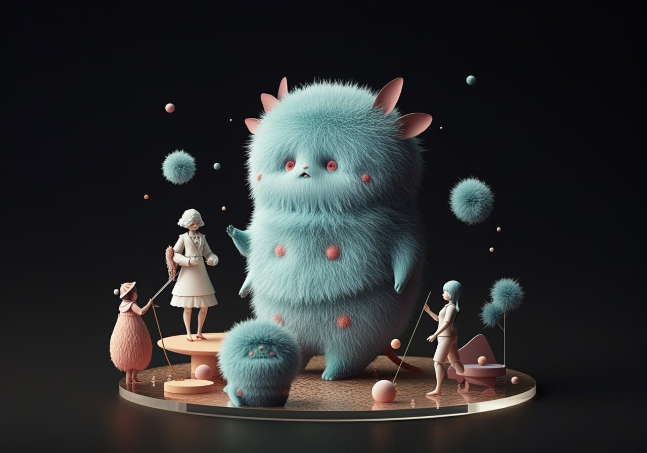 Fluffycorvacious Creaturepeople Romping in a Contemporary Ac...