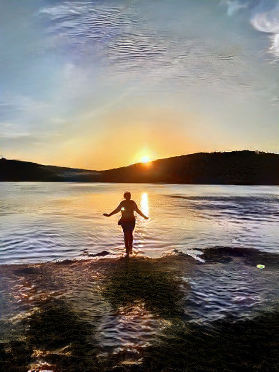 Wading into the Sunset