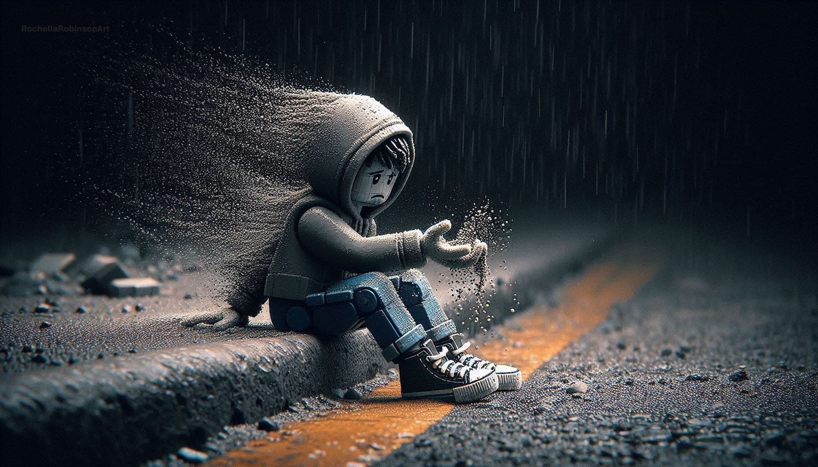 Loneliness Erosion- Lego Art