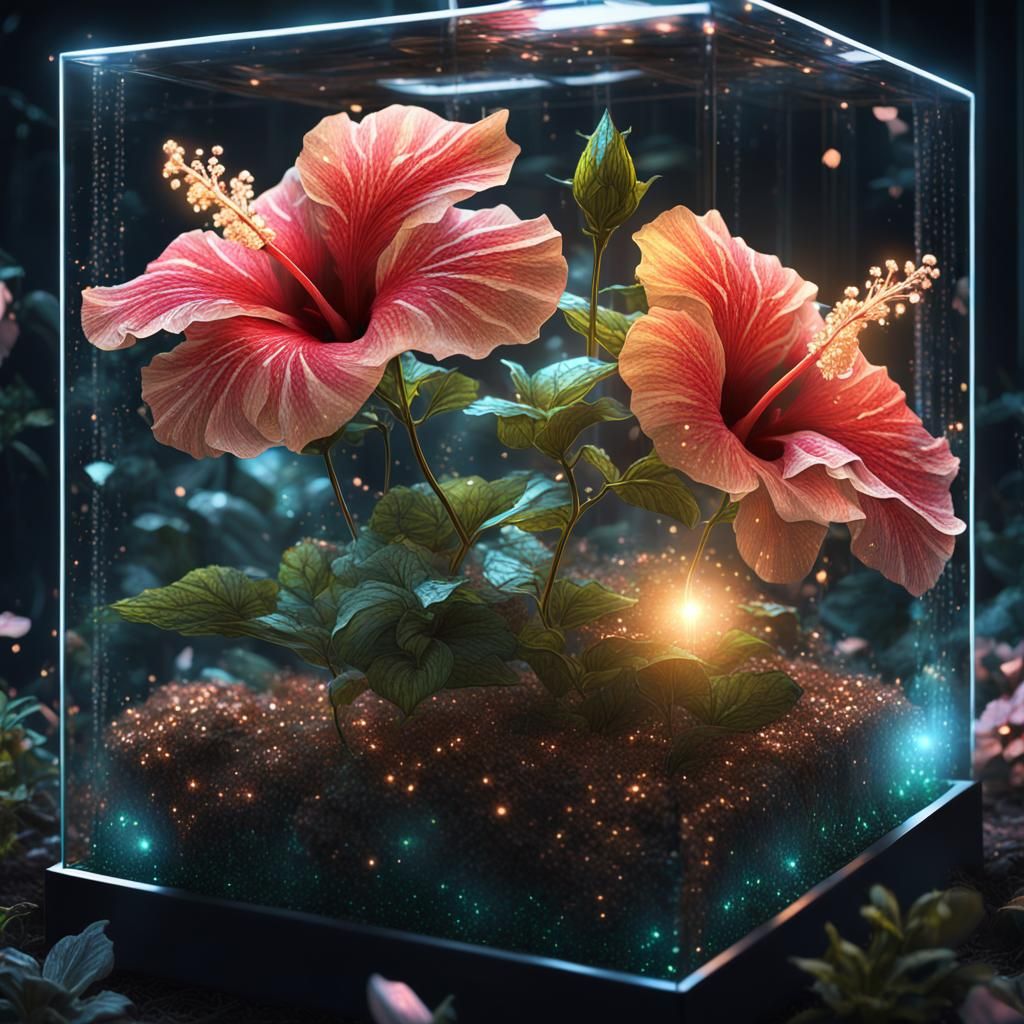 Trapped hibiscus