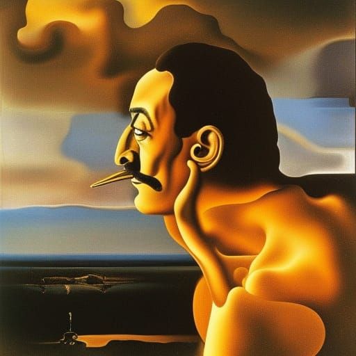 surealistic contemplating  life  is it important salvador da...