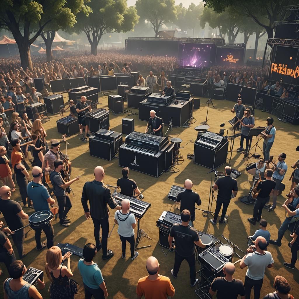 The EDM band Dos Pensionados open air concert of the year wi...