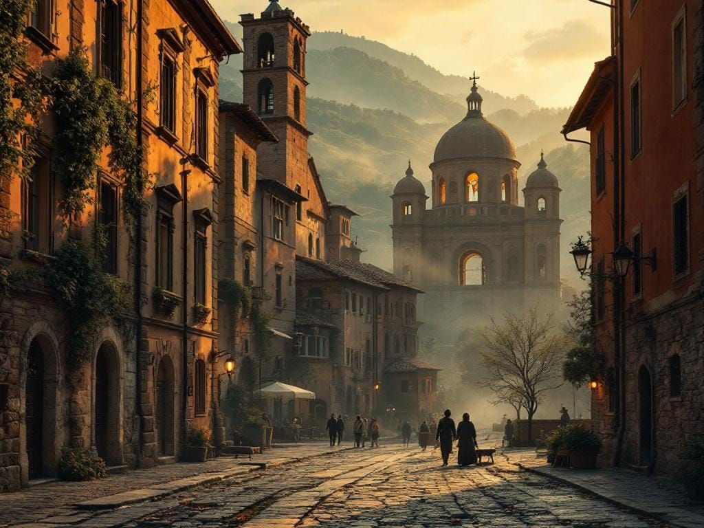 Italian hill town  by @John from Youngstown