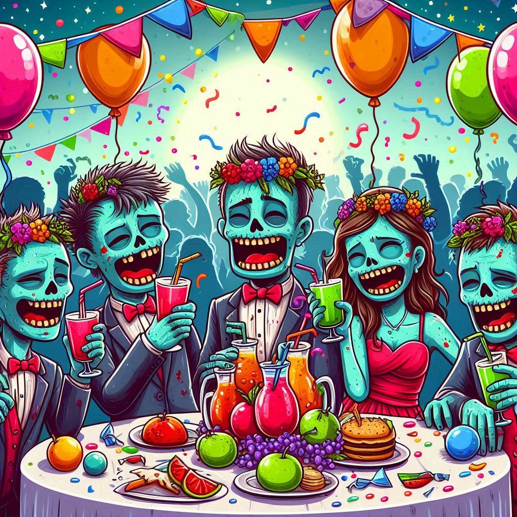 Zombies prom night party