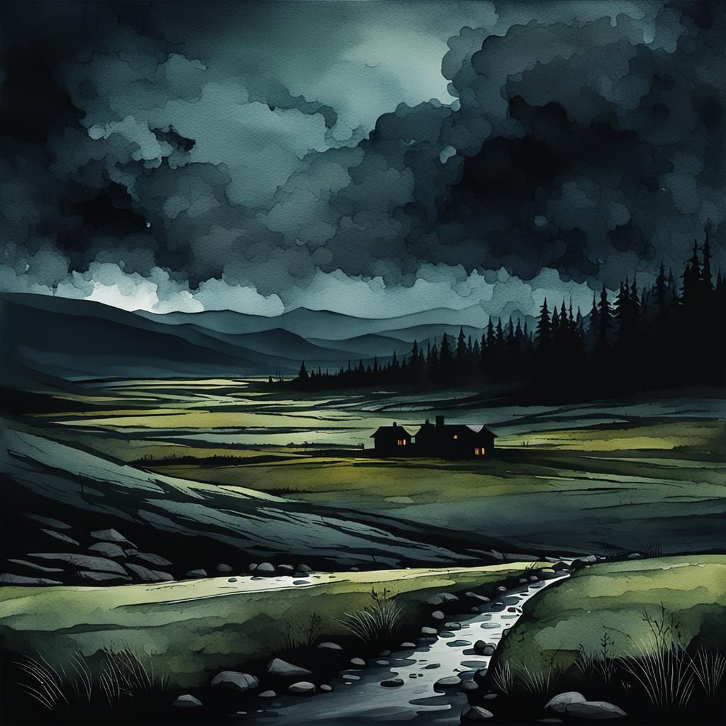 Dark and moody landscape.