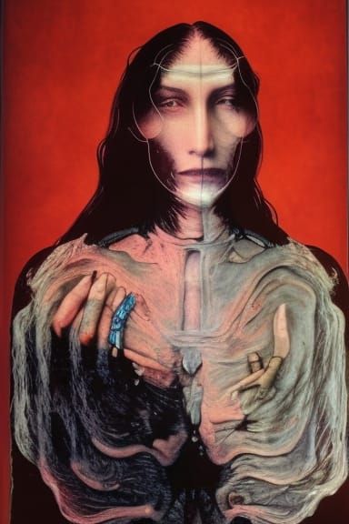 Surreal Abstract Cosmos: Fluid Translucent Forms