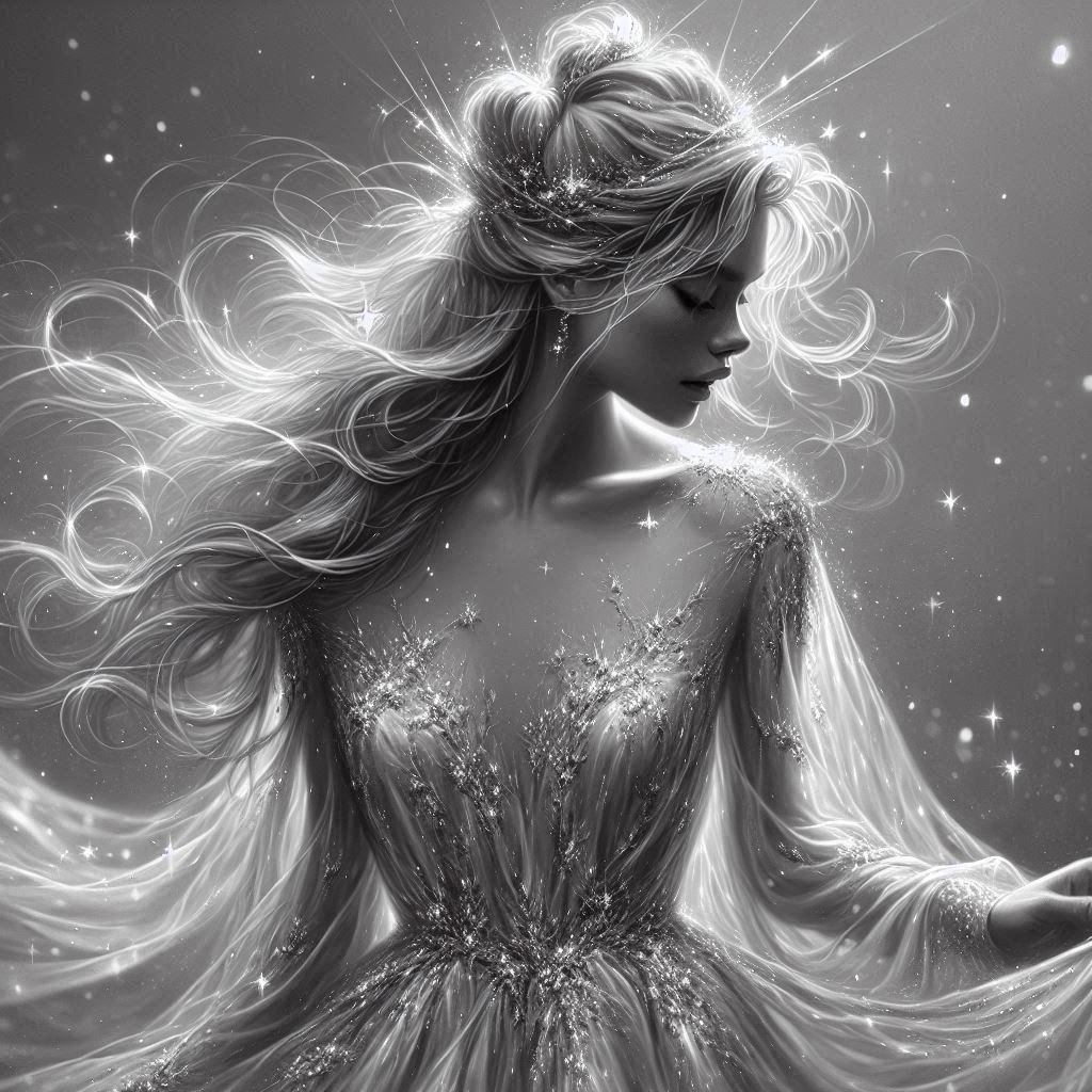 Her Dress Flowed Liked Liquid Silver