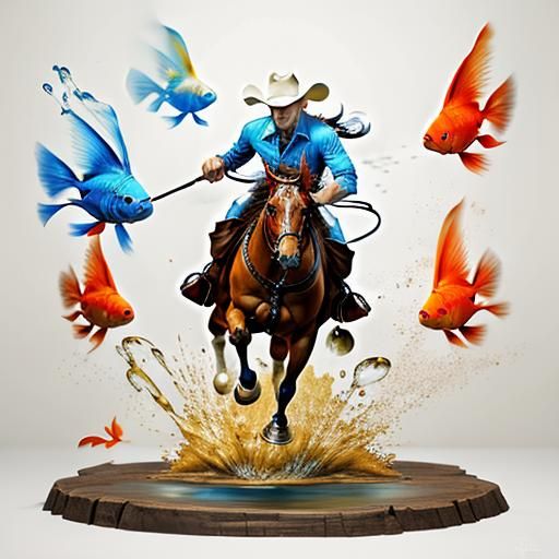 Goldfish cowboy