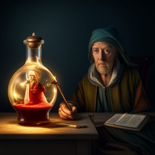 wizard at work  by @QueenKittyKat