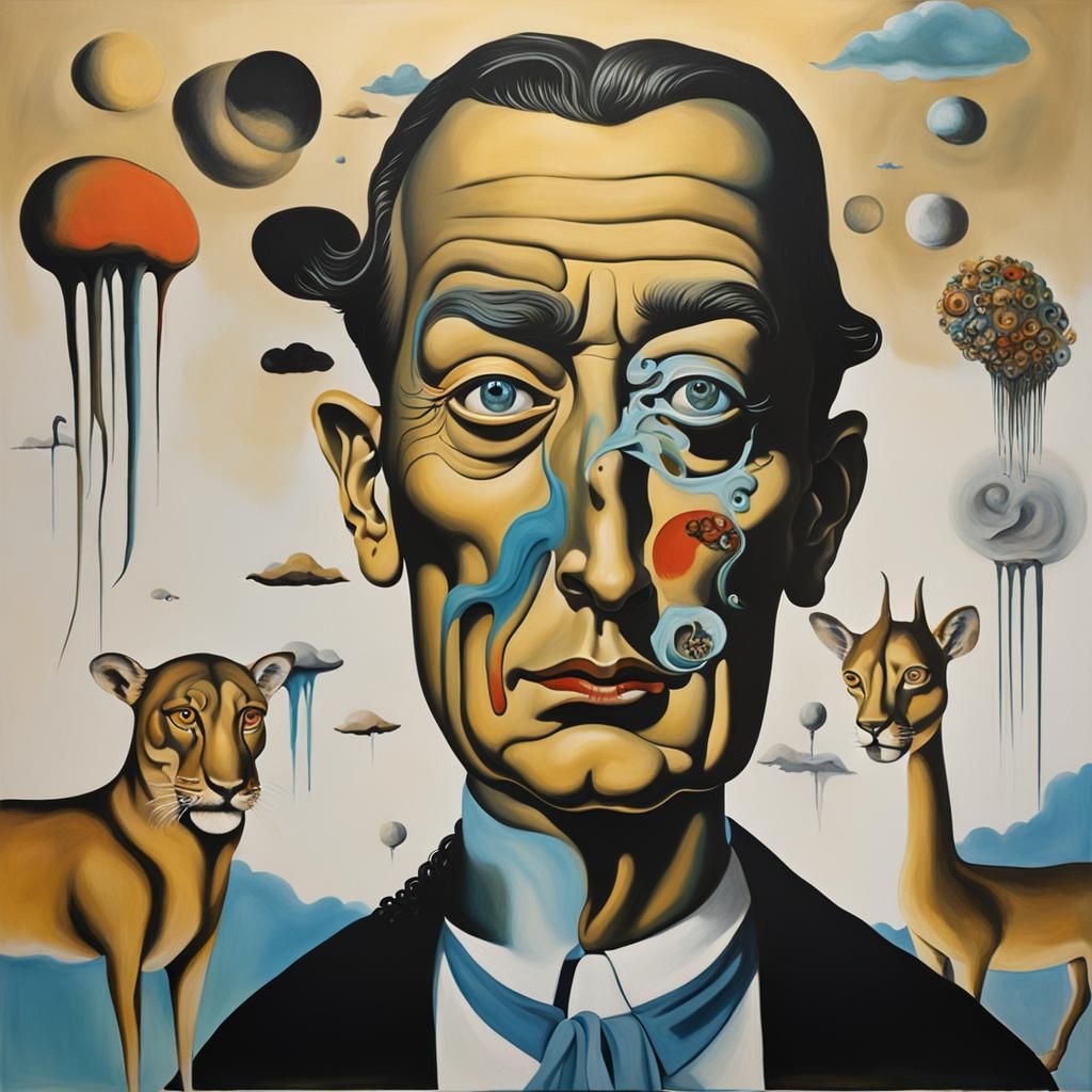 Surreal Ghost Portrait in Salvador Dali Style