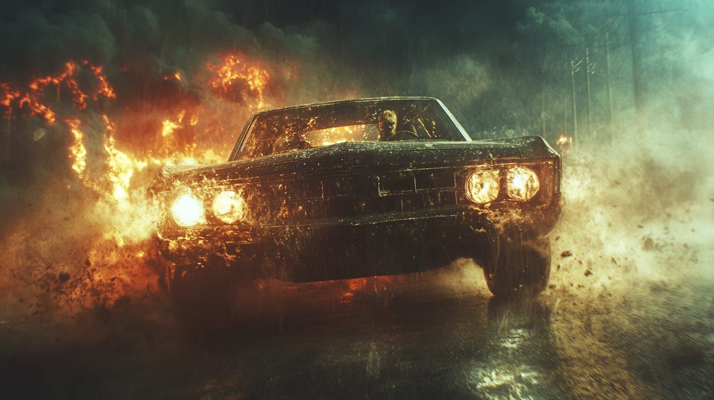 the ghost of my own making, a wraith behind the wheel, driving through the marrow of night,