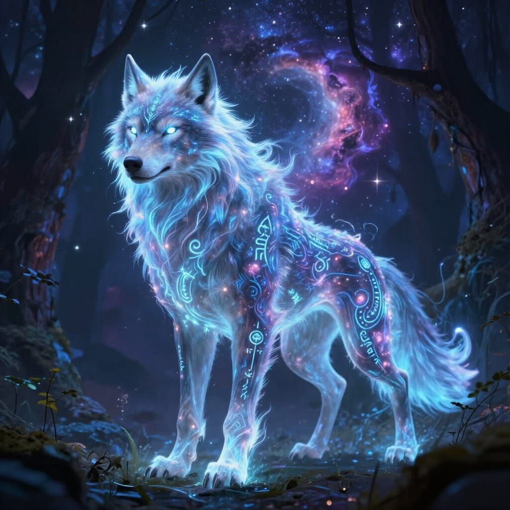 Divine Wolf-Like Monster of Pure Energy