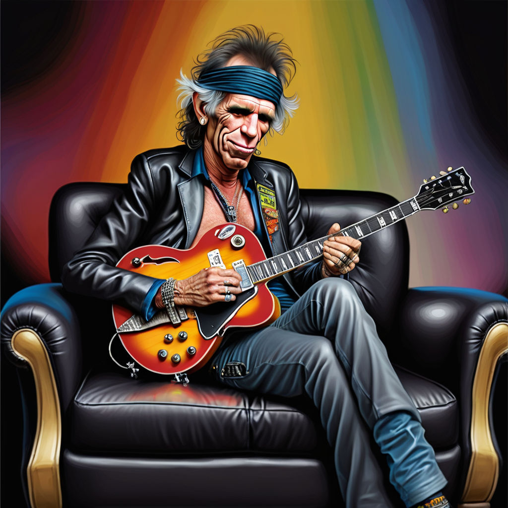 Caricature of Keith Richards
