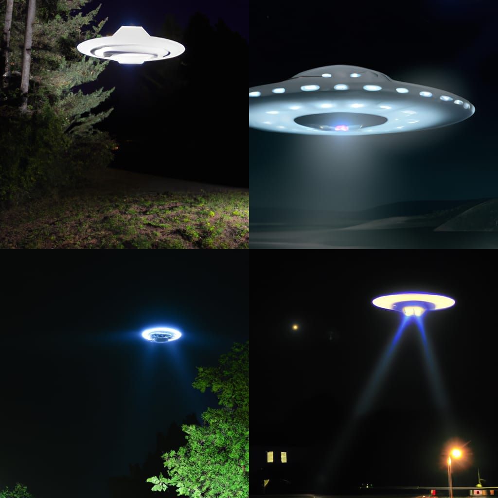 UFO at night