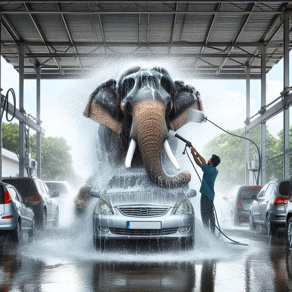 How do you wash YOUR elephant?