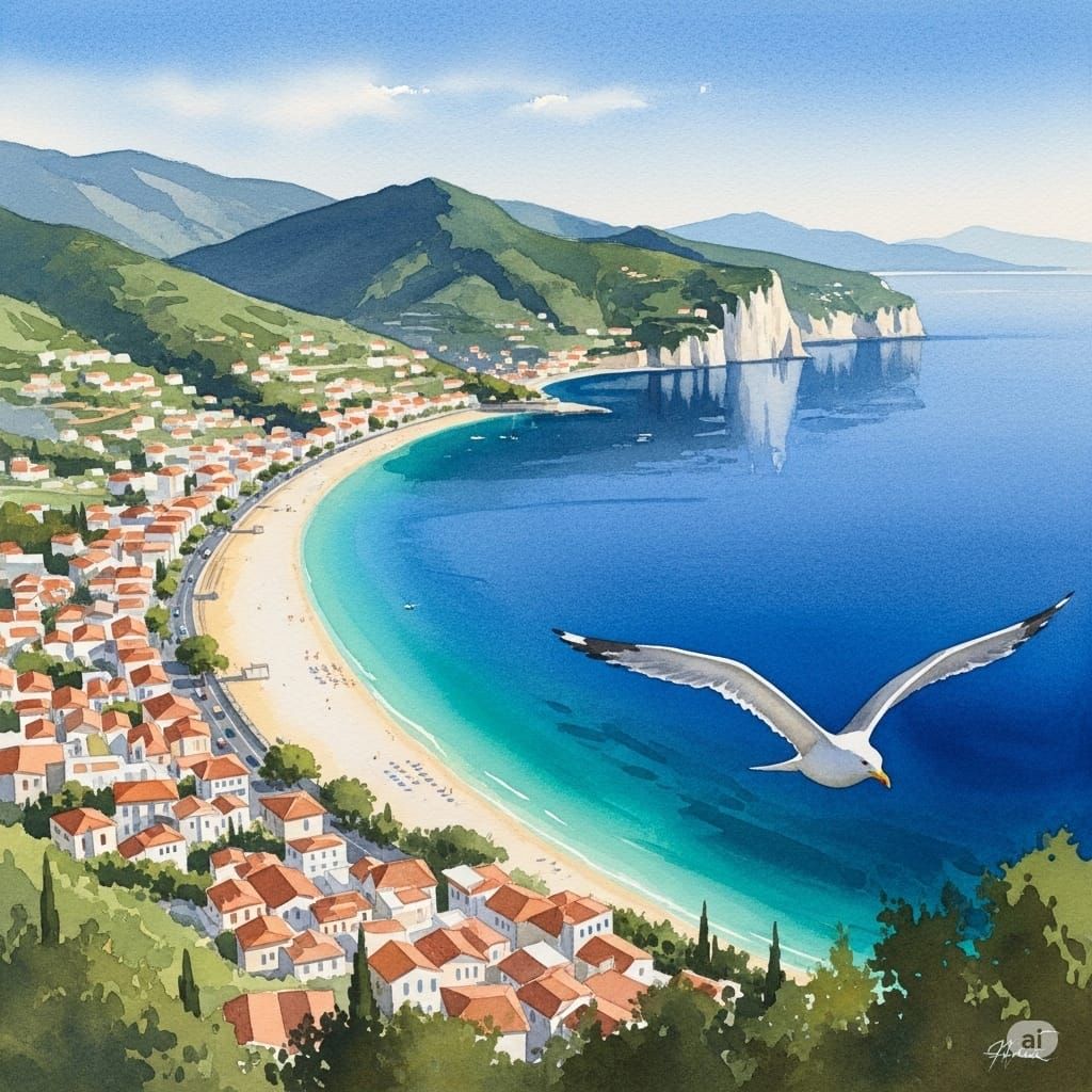 "Seagull Over the Bay"