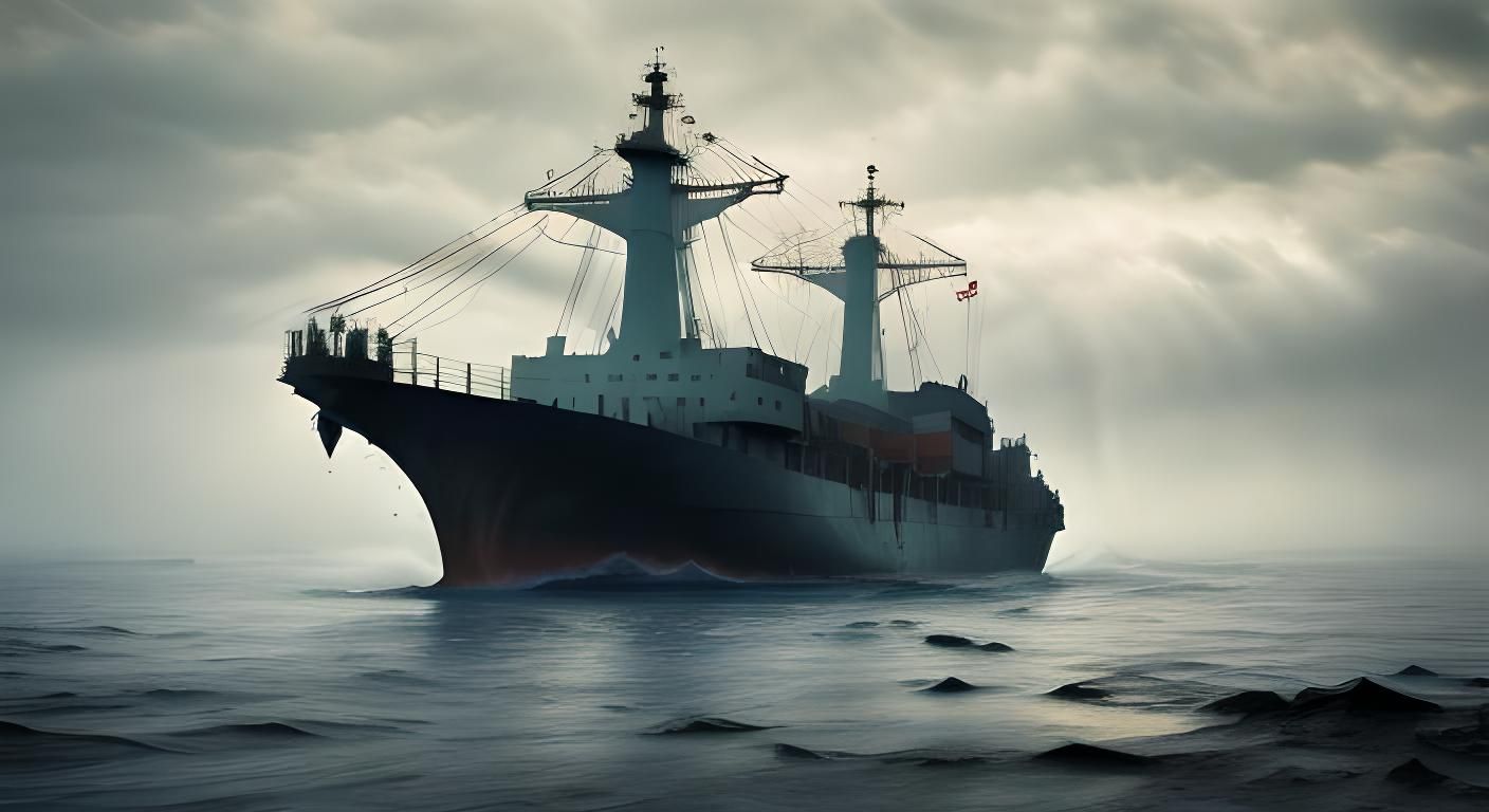 <lora:Sunbeam:1.0> Abandoned cargoship