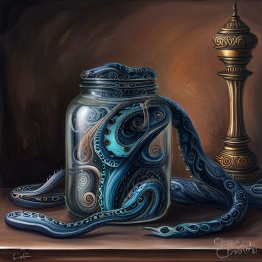 jar holding Tentacles