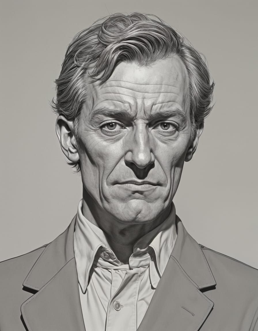 Bold Leadership, pop art cel-shaded, by Moebius