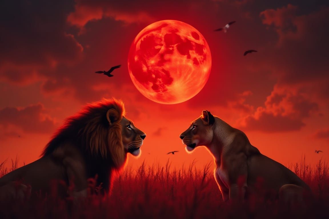 Under a crimson moon