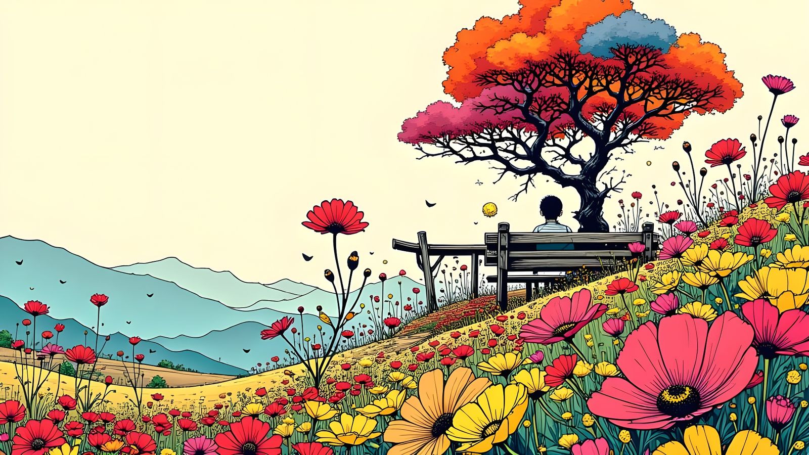 Vibrant Doodle Art in Fine Art Style