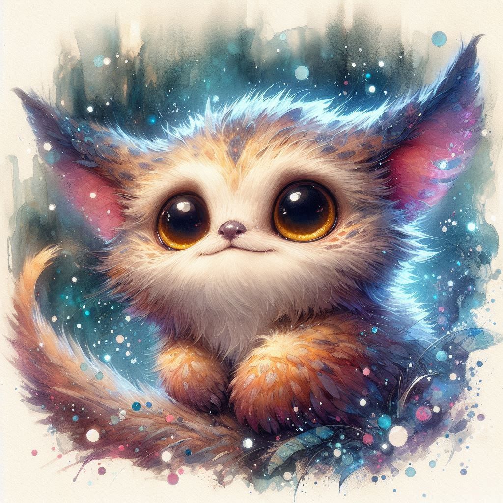 adorable fairy-tale fantasy creature portrait..