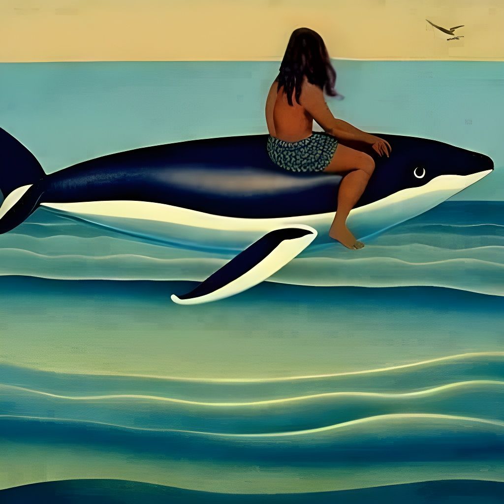 Paikea riding a whale to Aotearoa