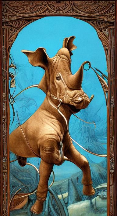 BRAINCRAMP ALBINO FREAK BORN FROM A RHINO MISCARRIAGE