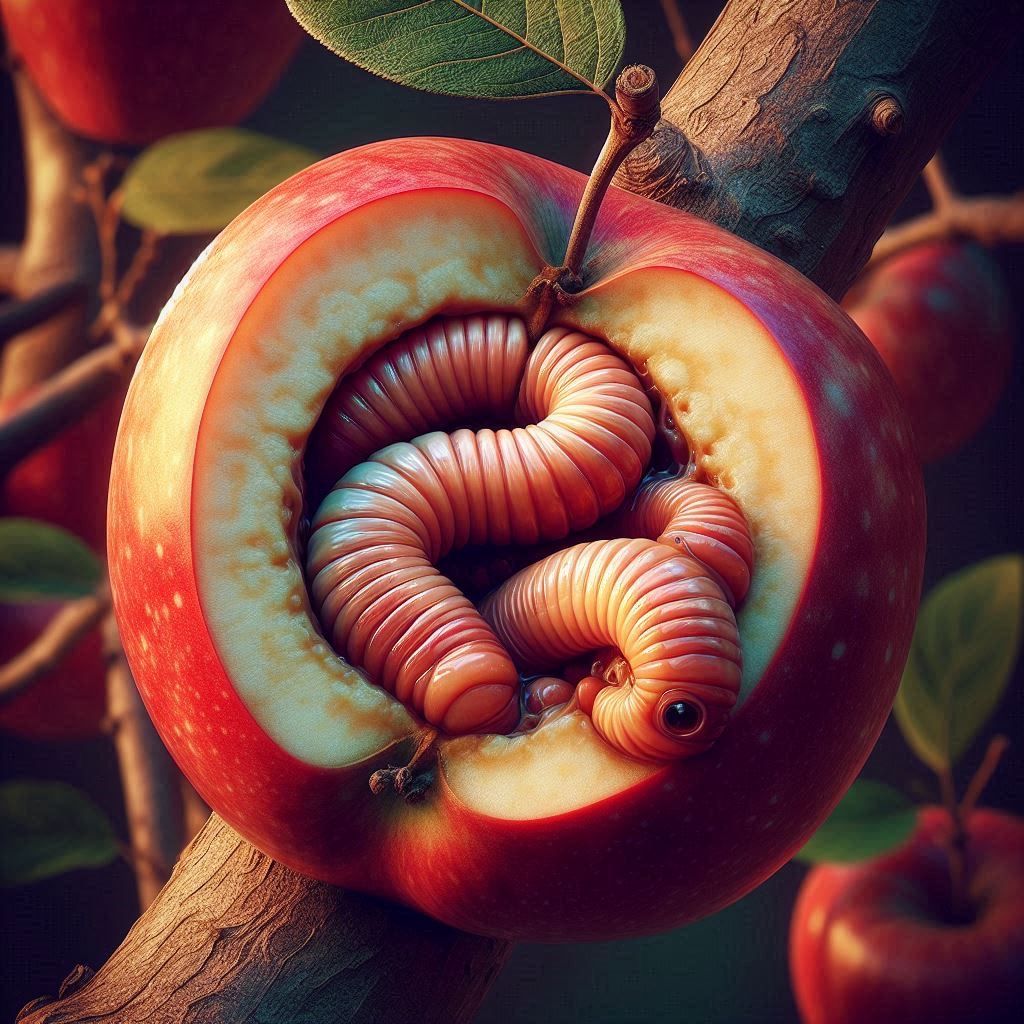 worm apple