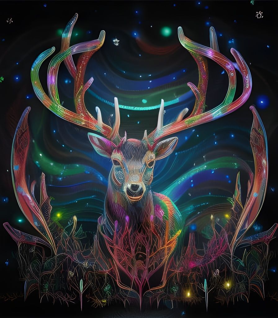 Psychedelic stag undefined