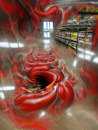A portal to hell in a grocery store aisle