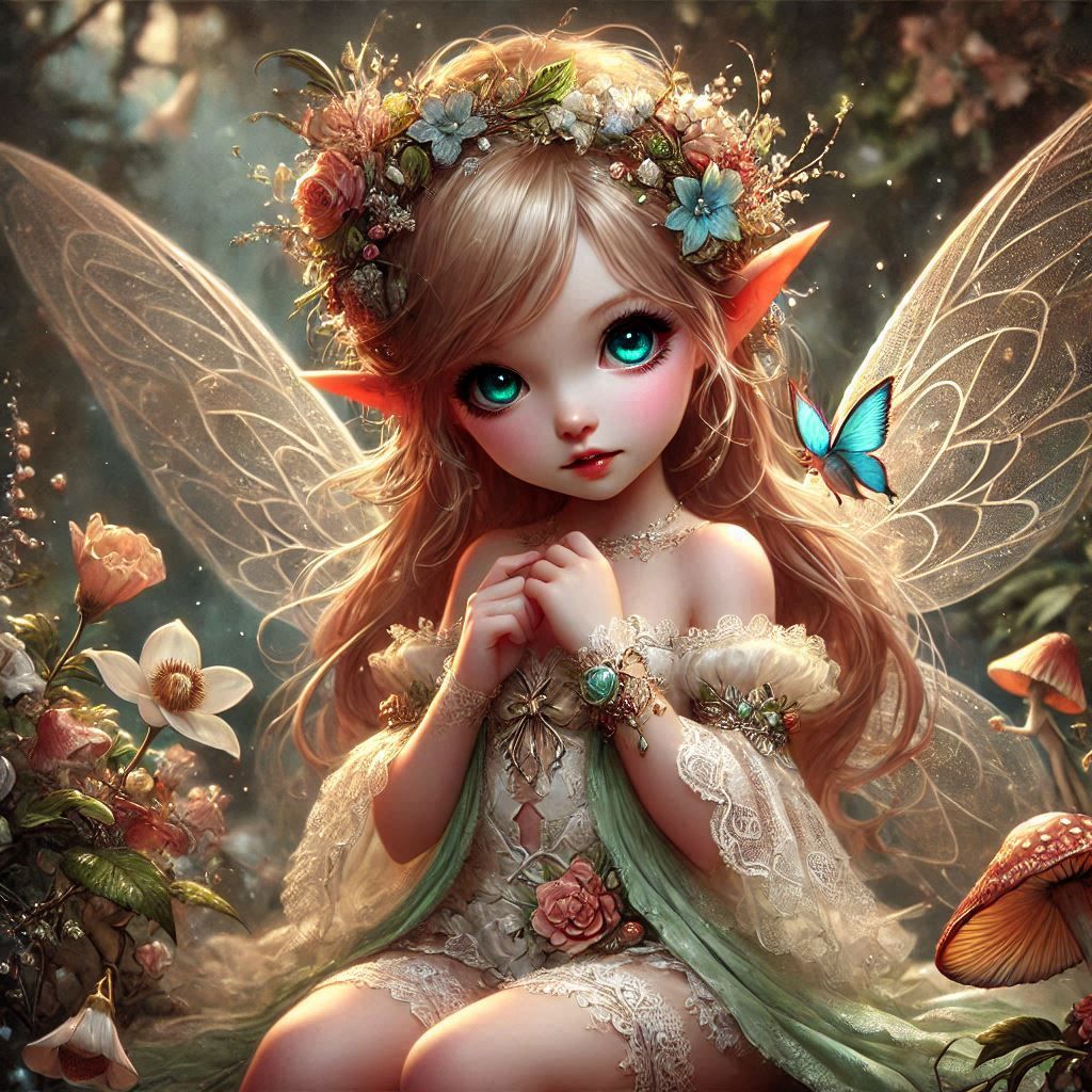 adorable fairy-tale fantasy creature portrait..