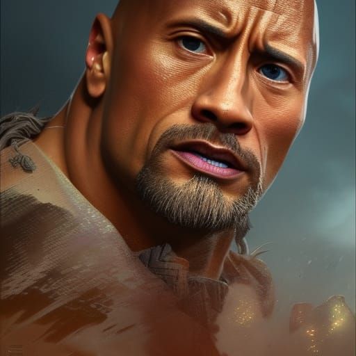 Dwayne Johnson eyebrow raise - AI Generated Artwork - NightCafe Creator