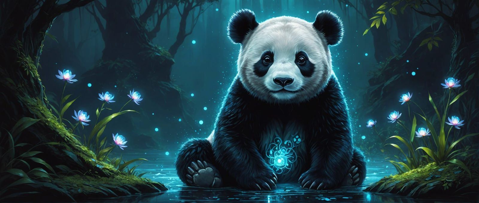bioluminescent panda   by @skeller